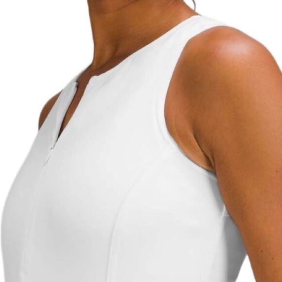 Lululemon Everlux Short-Lined Tennis Tank Top Dress 6" Short Inseam White Size 6 - Picture 6 of 13